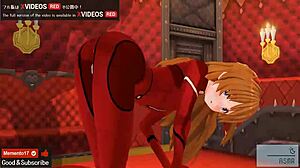 Uncensored hentai animation shows asuka in intense anal sex