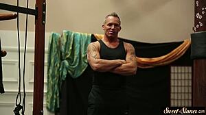 Deepthroating Teen Craves Coach's Intense Fuck