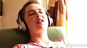 amateur ezmerelda takes her time fingering her hairy pussy in a softcore solo session leading to orgasm