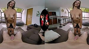 i star in vrlatina - beautiful little 18+ latina first porn scene vr