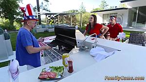 Stepdaddy fucks teen on Fourth of July