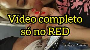 feeling overwhelmed during tattoo as blonde gets golden shower facial on video call.