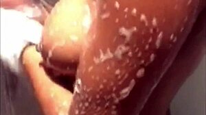 Restrained with vibrator on her clit