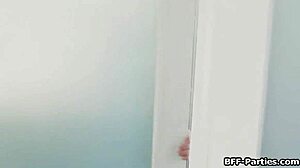 big dick surprises three besties during movie night