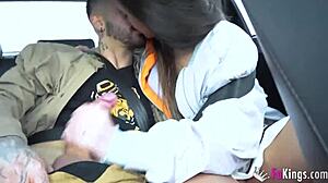 i saw nuria millan giving a blowjob in the taxi with her friend and the driver watching it all, it was so hot!