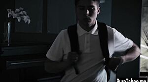 crazy stepsister secretly desires naive stepbrother's huge cock in lingerie