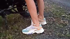 Young Latina Shows Big Tits and Pussy in Public Outdoor