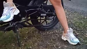 Young Latina Shows Big Tits and Pussy in Public Outdoor