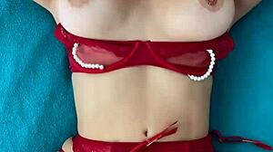 Busty big booty Latina pounded hard off set in lingerie