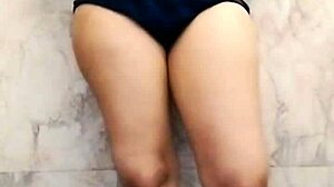 Step Cousin Sister Masturbates in Bathroom Awaiting My Cock