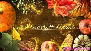 Thanksgiving dessert with Juan El Caballo Loco, Scarlett Alexis, and Tiana Blow.