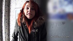 Redhead Spanish Student Public Bang