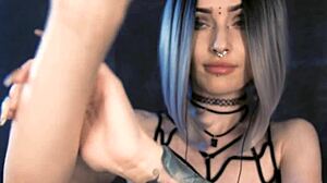 Teen Cosplays in Oiled Costume for ASMR Session