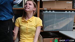 Russian Slender Shoplifting Teen 18+ Got Punished Fucked At Work?