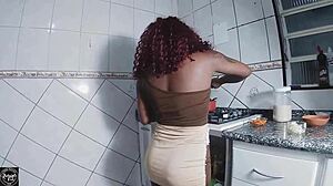 Hot Wife STOPS COOKING To SUCK And TAKE Thick Dick In Pussy!