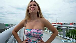 Public agent flashes on bridge then meets stranger