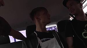 Twinks Picked Up In A Vehicle For Threesome