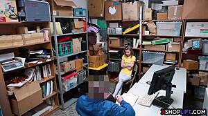 Russian Slender Shoplifting Teen 18+ Got Punished Fucked At Work?