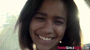 Black Teen Feels Intense Pleasure Spitting Cumshot