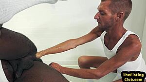 this hunk gets fisted by big black cock in interracial assfuck