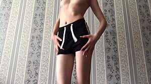 Student strips and bends over for doggystyle assfucking!