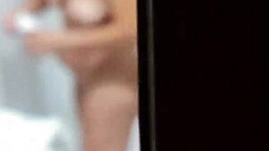 donna leaves window open, i film her nude in shower secretly.