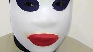 zentai suit with blackout lenses for blind play