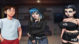 Peeping At Naked People Through Binoculars In Summertime Saga