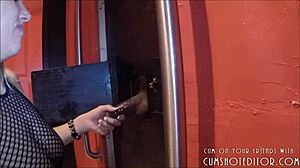 How Does Submissive Wife Slut Drain Gloryhole Cocks in Part 1?