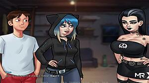 Peeping At Naked People Through Binoculars In Summertime Saga