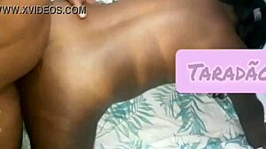 i cum in the black woman's ass after massaging her big natural tits and pussy