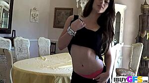 cute brunette fingering pink pussy britney blue