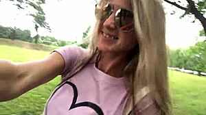 Outdoor Fun With Skinny Blonde Webcam Girl