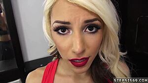 teens first casting interview with suspended step sister