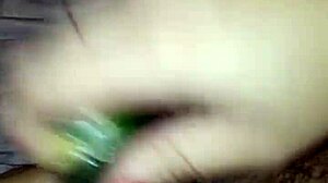 Claudia, the prostitute, pleasures herself with a cucumber