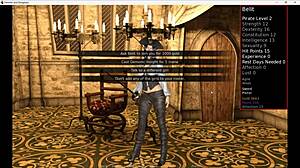 Intense blowjob from fat teen with huge monster cock in ripped outfit during city trip.