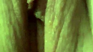 Horny MILF teases by rubbing her fat pussy