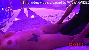 After massage, Latina begged for ass licking before hard pounding.