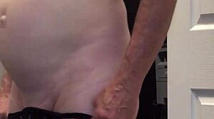 almost caught masturbating with a close-up on her shaved pussy.