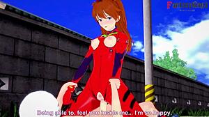 asuka bent over in doggystyle pov hentai
