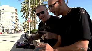 Milf's wet pussy takes hard cock outdoors