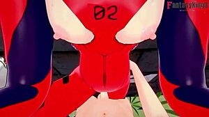 asuka bent over in doggystyle pov hentai
