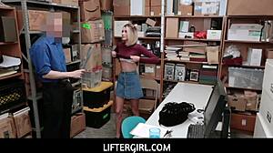Liftergirl Shoplifter Taken to Back Room and Fucked by Officer Emma Hix