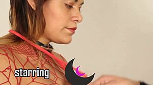 Latina with Big Tits Tied in Delicious BDSM