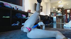 Blonde Goddess Masturbates Anal On Webcam With Explosive Orgasms!