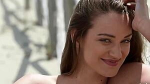 Busty european teen mila azul performs a passion striptease, then shows her big tits and pussy