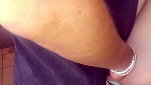 Quick kitchen fuck with a hot brunette amateur close up.