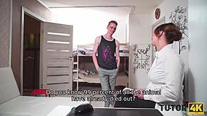 angry student seduces and fucks strict mature tutor intensely