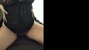 The wife explores bdsm with her big tits and ass on display