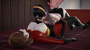omg, violet parr creampied by helen in incredibles double futa 3d porn! 😲
